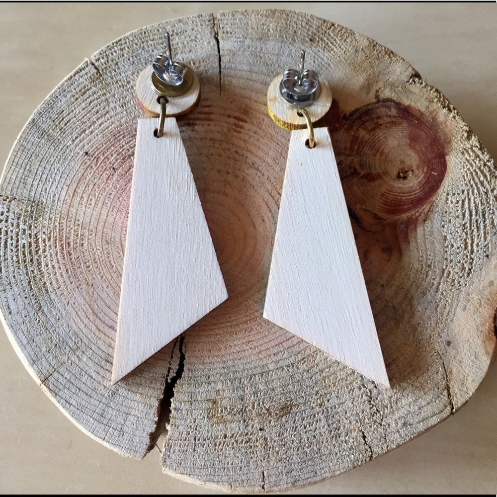 Retro 80s neon art earrings - Picture 2 of 2